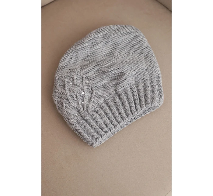 Dámská zimní čepice z vlny s a prodlouženými stranami fialová model 21865214 - K-Fashion Dámská zimní čepice z vlny s a prodlouženými stranami fialová model 21865214 - K-Fashion