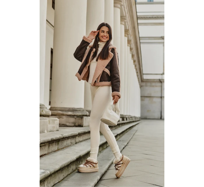 Nízké Sněhule Na Platformě S Kožešinou Béžové model 21674751 - D.Franklin