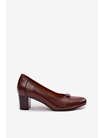 Lodičky na podpatku Vinceza 58622 Hnědé