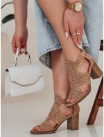 Dámské sandály na jehlovém podpatku AMIRIA beige FashionStreet ZY0804