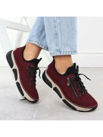 Pohodlné dámské polobotky bordó model 21905304 - Rieker Pohodlné dámské polobotky bordó model 21905304 - Rieker