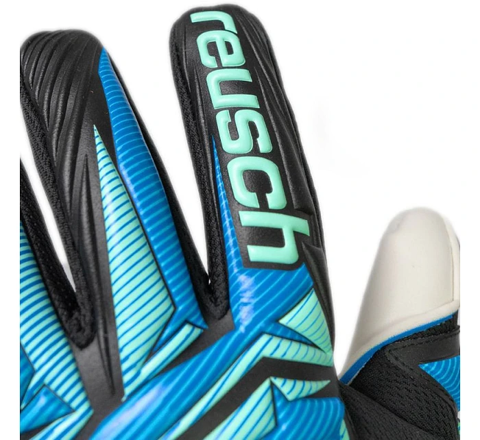 Reusch Attrakt RE:GRIP NC brankářské rukavice černo-modré 5670535 7272