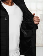 Pánská prošívaná bunda s kapucí černá Dstreet TX5009