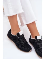 Dámské Sportovní Boty Z Eko Semiše Černé model 21701308 - Boto Dámské Sportovní Boty Z Eko Semiše Černé model 21701308 - Boto