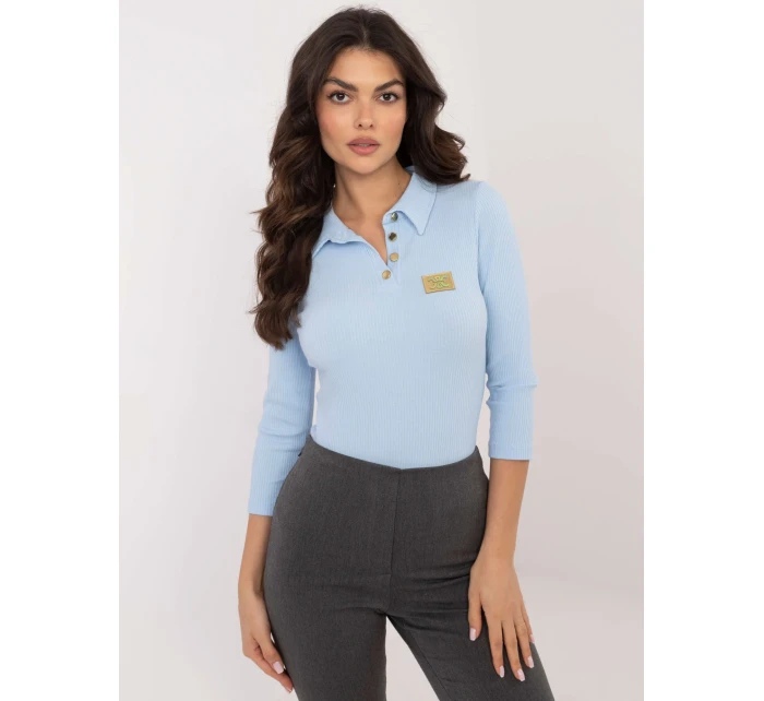 Bluzka RV BZ model 20686435 jasny niebieski - FPrice Bluzka RV BZ model 20686435 jasny niebieski - FPrice