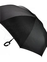 Obrácený deštník France černý, vespod potisk - Gregorio