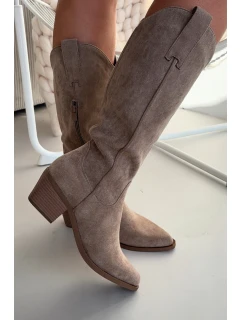 Kozačky na podpatku model 222529 Step in style