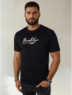 Pánské tričko s potiskem černé FashionStreet RX5403