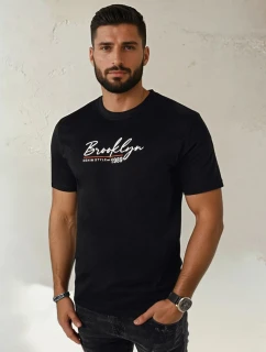 Pánské tričko s potiskem černé Dstreet RX5403