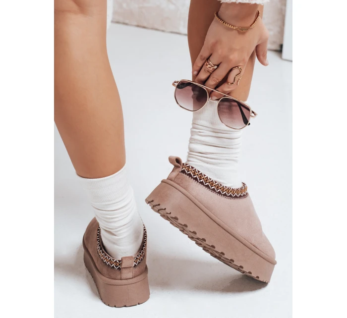 Dámské sněhule s vyšívaným béžové Dstreet model 21993271 - FashionStreet