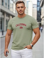 Tshirt męski bawełniany z nadrukiem California zielony model 22316124 - FashionStreet