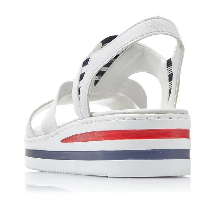 Sandály na platformě Rieker W V02Y5 white Sandály na platformě Rieker W V02Y5 white