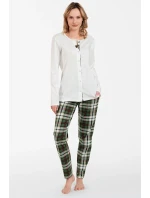 Italská móda Asama dlouhý rukáv barva:ecru/print