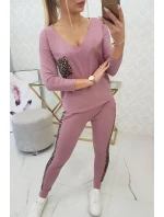 Sada s leopardím potiskem tmavě růžová Sada s leopardím potiskem tmavě růžová