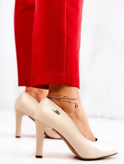 Dámské lodičky béžové model 21572319 - SERGIO LEONE