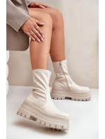 Boty Na Masivní Platformě Světle Béžové model 21679189 - Boto Boty Na Masivní Platformě Světle Béžové model 21679189 - Boto