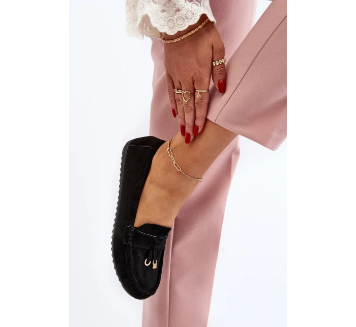 Dámské semišové klasické mokasíny černá Ontala Dámské semišové klasické mokasíny černá Ontala