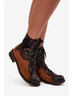 Dámské kožené botky Maciejka – camel, nízký podpatek Dámské kožené botky Maciejka – camel, nízký podpatek