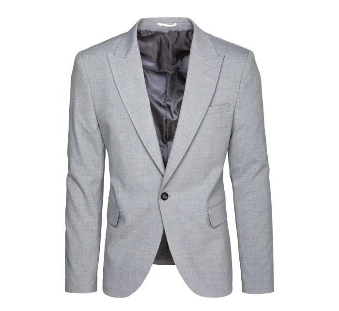 Pánská světle šedá jednořadá bunda FashionStreet MX0618