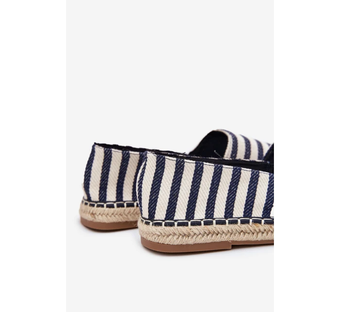 Pánské Espadrilky Z Textilu S Pásky Tmavě Modré Kerenz