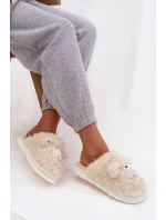 Dámské Kožešinové Pantofle Béžové model 21747713 - Boto