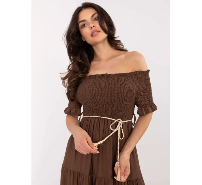 Šaty MI SK A2609.96 hnědé Šaty MI SK A2609.96 hnědé