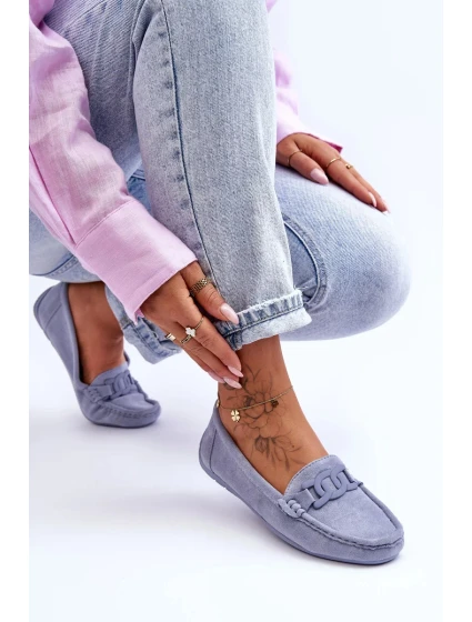 Dámské módní semišové mokasíny modré Rabell Dámské módní semišové mokasíny modré Rabell