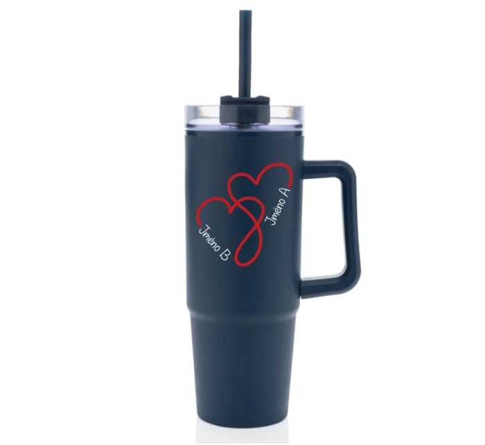 Termoska s průhledným víčkem pro zamilované