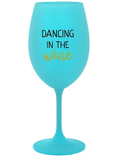 DANCING IN THE WINE - tyrkysový pohár na víno 350 ml