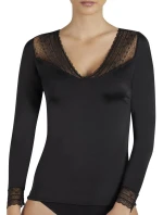 Dámské tričko s dlouhým rukávem model 14713719 černá - Ysabel Mora