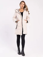 Dámský kabát L22055-W24 béžový J-ASPEN - Volcano
