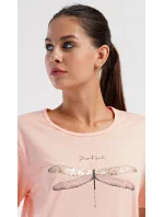 Dámské domácí šaty s krátkým rukávem model 20585156 - Vienetta Dámské domácí šaty s krátkým rukávem model 20585156 - Vienetta