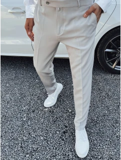 Pánské elegantní kalhoty světle šedé Dstreet model 21975902 - FashionStreet