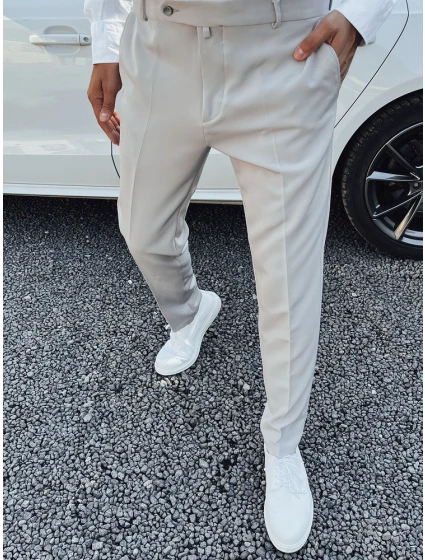 Pánské elegantní kalhoty světle šedé Dstreet model 21975902 - FashionStreet