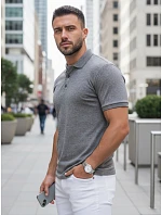 FashionStreet pánská tmavě šedá polokošile PX0602