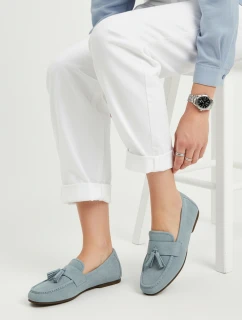 Dámské semišové modré mokasíny Dstreet model 21996154 - FashionStreet