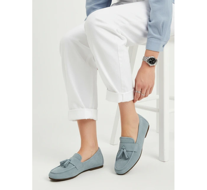 Dámské semišové modré mokasíny Dstreet model 21996154 - FashionStreet