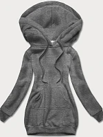 Tmavě šedá dámská klokaní mikina (YS10003-5)
