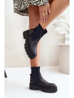 Zazoo 2947 Wsuwane Botki Damskie Ze Skóry Naturalnej Czarne Zazoo 2947 Wsuwane Botki Damskie Ze Skóry Naturalnej Czarne