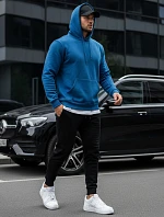Pánská mikina s kapucí modrá FashionStreet BX5081