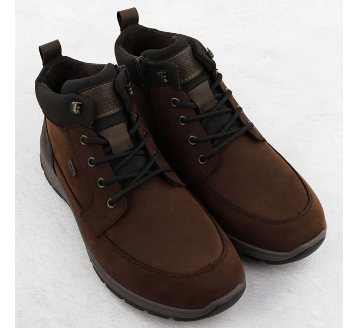 Pánské hnědé kožené nepromokavé boty Rieker 03630-22 Pánské hnědé kožené nepromokavé boty Rieker 03630-22