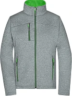 Daiber JN 1147 Dámská 2-vrstvá melanžová softshell bunda 02.1147 dark melange/green