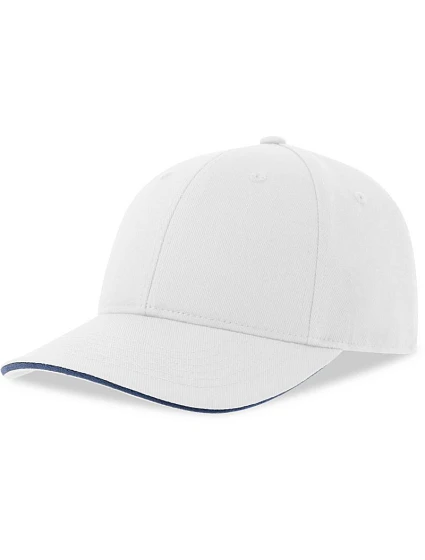 Atlantis Headwear Liberty Sandwich-S 6 panelová baseballová kšiltovka 33.0251 white/navy Atlantis Headwear Liberty Sandwich-S 6 panelová baseballová kšiltovka 33.0251 white/navy
