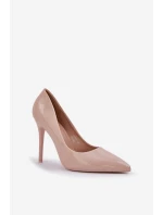 Lakované Lodičky S Špičatými Špičkami Béžové Vizana Lakované Lodičky S Špičatými Špičkami Béžové Vizana