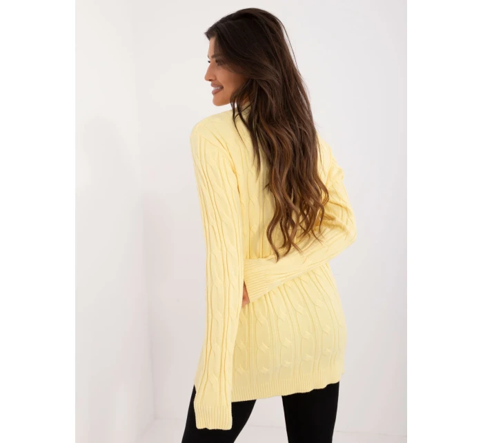 Sweter AT SW model 20461031 jasny żółty - FPrice Sweter AT SW model 20461031 jasny żółty - FPrice