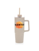 Personalizovaná cestovní termoska s průhledným víčkem - Akvarelový otisk