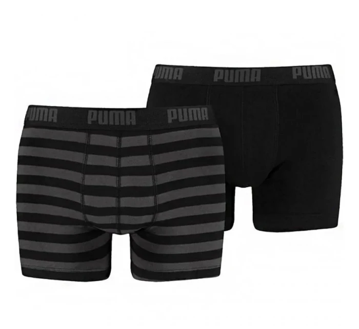 Pánské boxerky Stripe 1515 2Pack 591015001 200 Black/grey - Puma