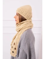 Dámská souprava se šálou Maja K327 beige Dámská souprava se šálou Maja K327 beige