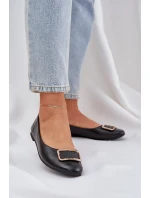 Eko kožené baleríny se zdobením černé model 21684298 - Boto Eko kožené baleríny se zdobením černé model 21684298 - Boto