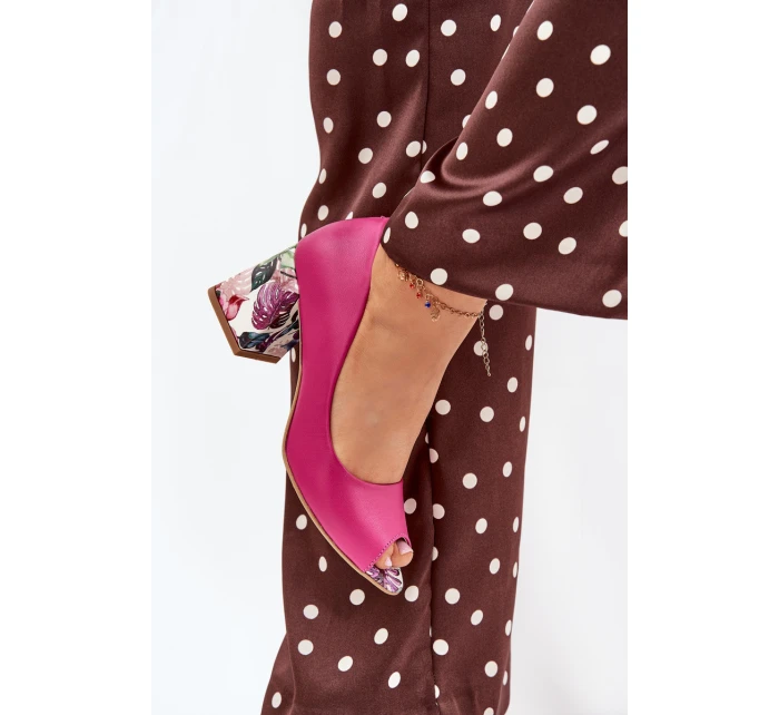 Kožené lodičky se podpatkem Fuchsie Lewski Shoes model 21704088 - Boto